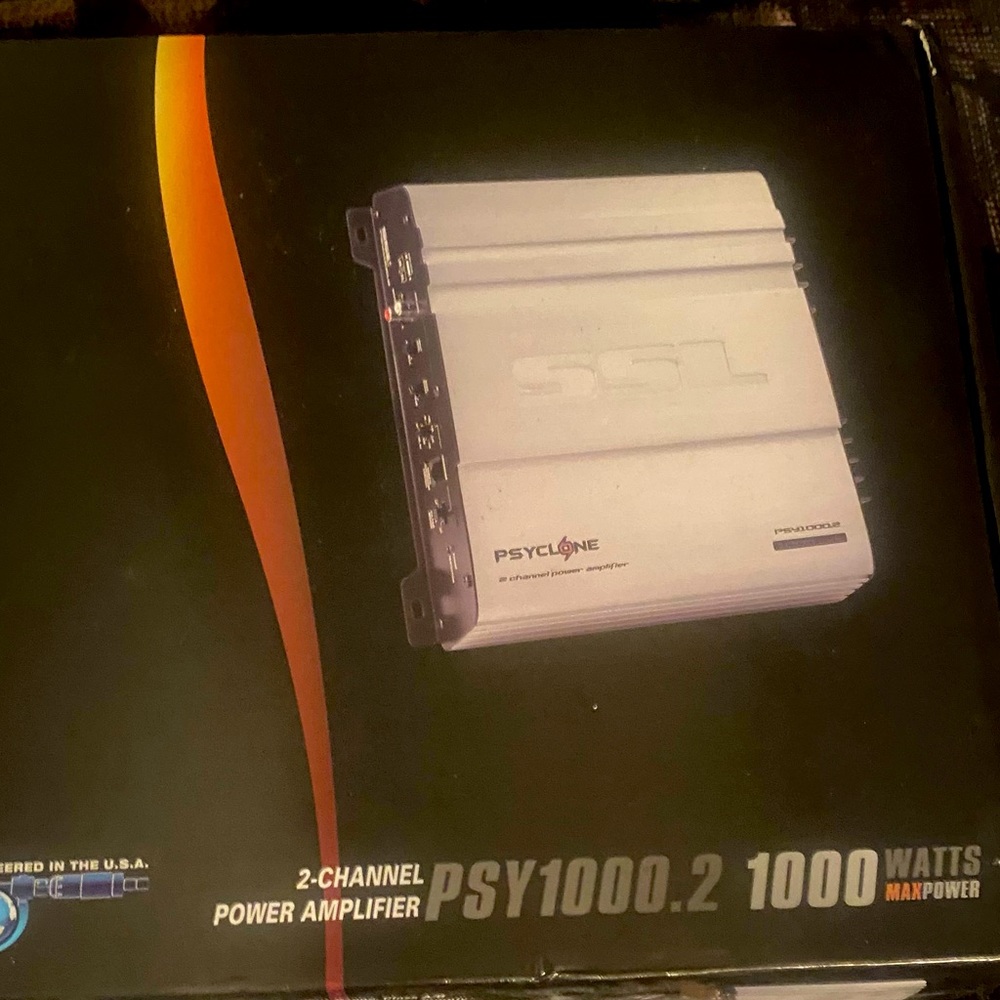 SSL Cyclone 2 channel power amplifier. PSY 1000.2, 1000 watts max power.